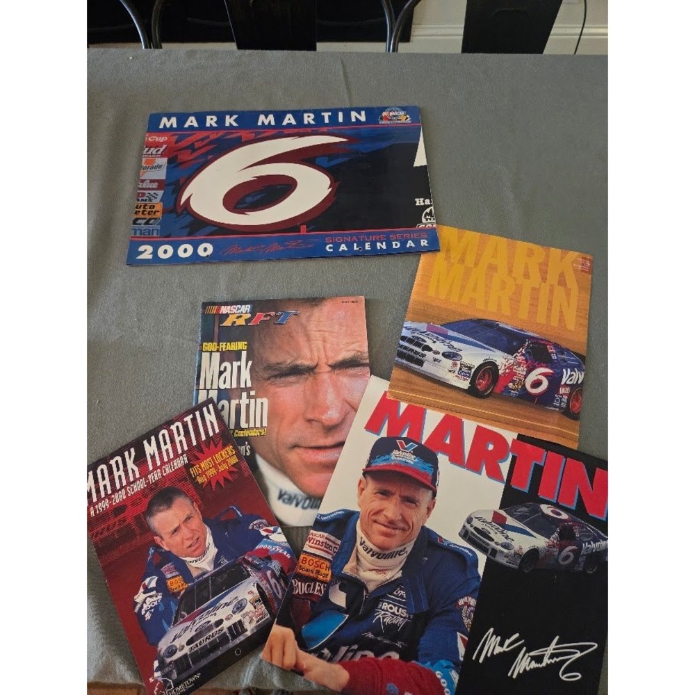 Mark‎ Martin NASCAR Vintage Calendar Magazine Lot 2000 Signature Series RF1
